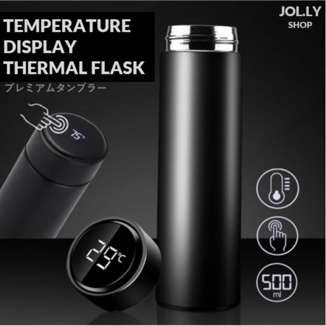?SG LOCAL STOCK? Smart LED?Temperature Display?Premium?500ML Thermal Flask?Vacuum Thermos?304 Stainless Steel?IMPORTED?
