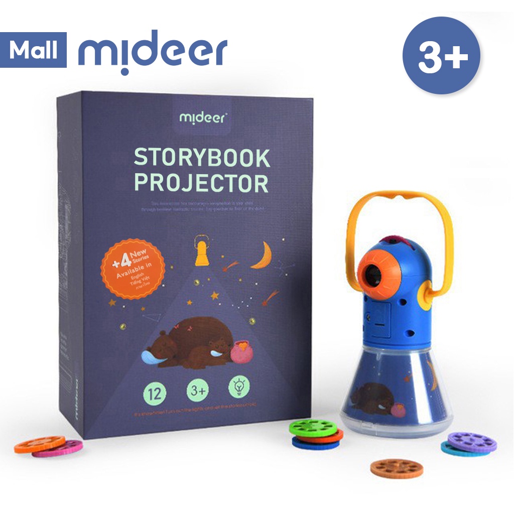 Mideer Kids Story Book Projector Torch Light