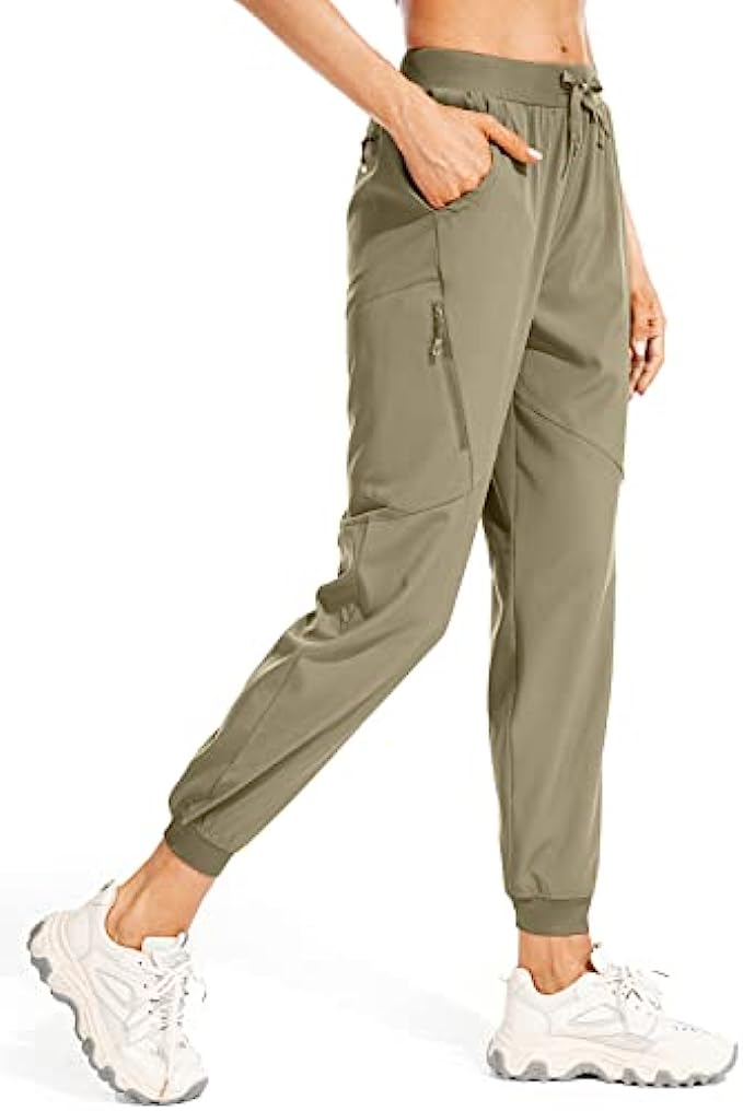 linlon Women's Hiking Cargo Pants,Lightweight Quick Dry Capri Pants Athletic Workout Casual Outdoor Zipper Pockets