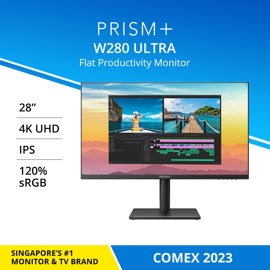 PRISM+ W280 Ultra 28 4K [3840 x 2160] IPS 120% sRGB Professional Productivity Monitor