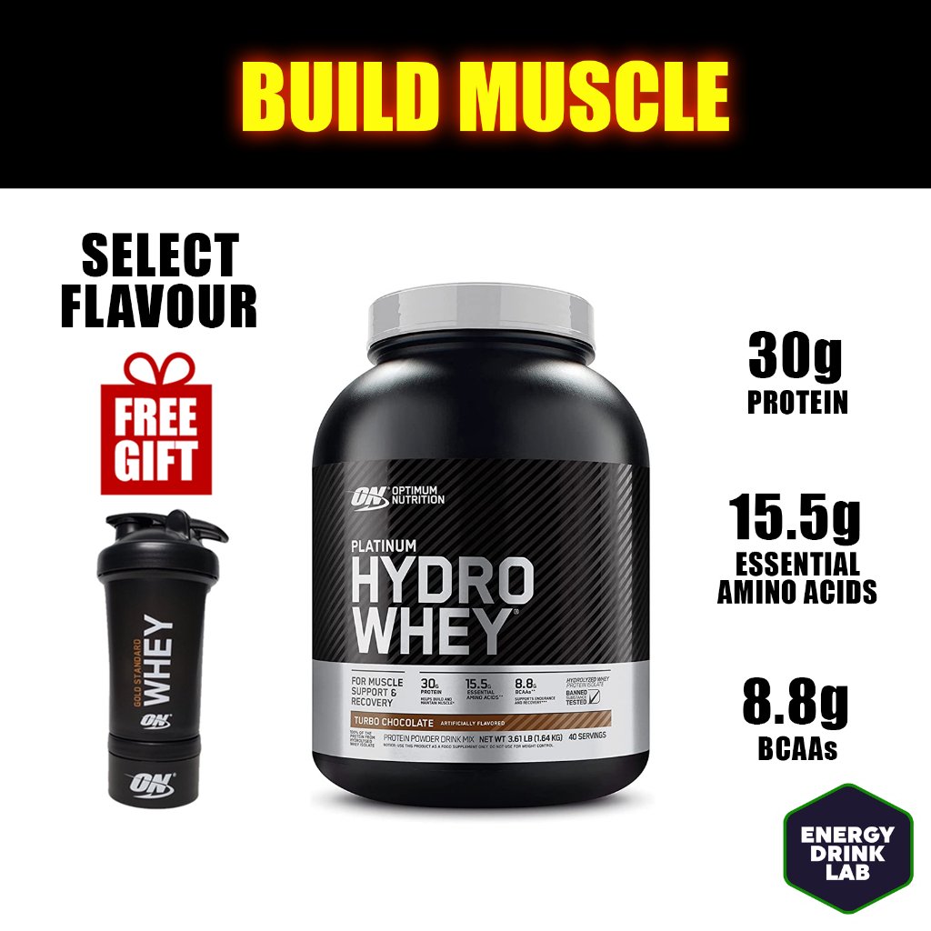 Optimum Nutrition Platinum Hydro Whey (Select Flavour) FREE SHAKER