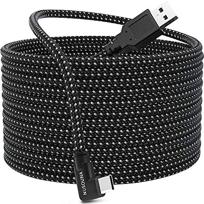 Compatible with Oculus Quest 2 Link Cable, Fast Charging&amp;High Speed Data Transfer, Durable Nylon Braided, USB A to USB C 3.2 Gen1 Cord for VR Headset and Gaming PC (10FT/3M)