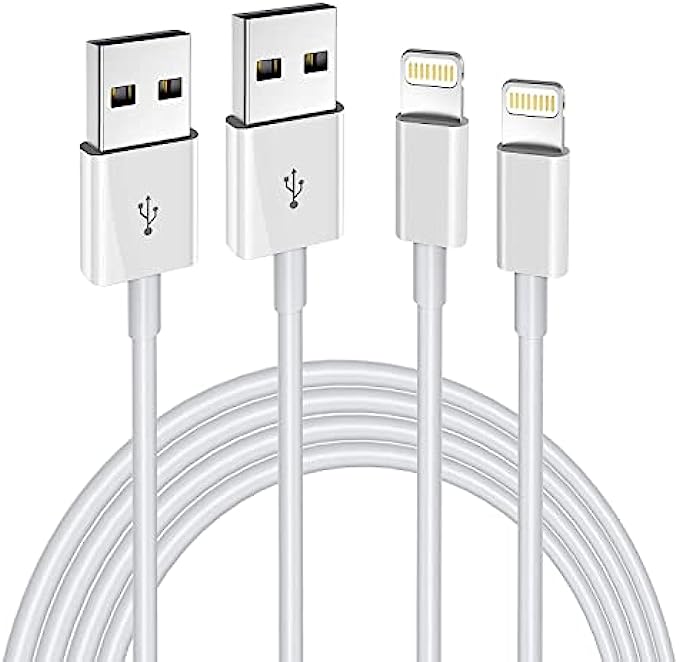 iPhone Charger Lightning Cable,2 Pack Apple MFi Certified USB iPhone Fast Chargering Cord,Data Sync Transfer for 13/12/11 Pro Max Xs X XR 8 7 6 5 5s iPad iPod More Model Cell Phone Cables