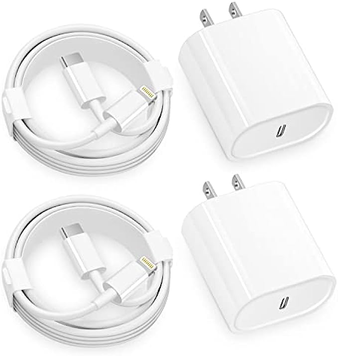 iPhone Charger Fast Charging,【Apple MFi Certified】 20W USB C Fast Charger Block with 6FT USB-C to Lightning Cable for iPhone 12/12 Pro/12 Pro Max/11/11 Pro Max/Xs Max/XR/X, iPad, AirPods Pro