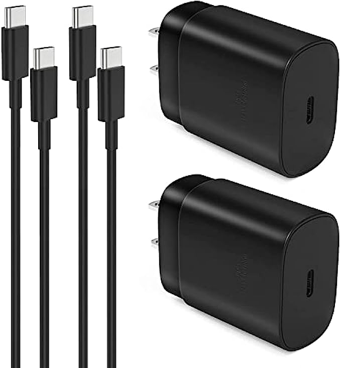Fast Charger Type C,25W USB C Wall Charger Super Fast Charging Block with 5ft Android Phone Charger Cable for Samsung Galaxy S22/S22 Ultra/S22+/S21/S21+/S21 Ultra/S20/S20+/S20 Ultra/Note 20 Ultra