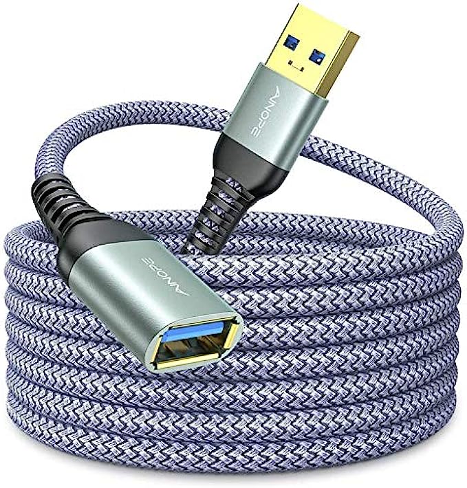 USB Extension Cable 10FT Type A Male to Female USB 3.0 Extender Cord AINOPE High Data Transfer Compatible with Webcam ,GamePad, USB Keyboard, Flash Drive, Hard Drive, Printer