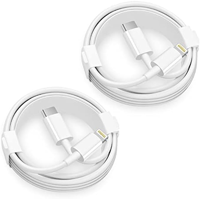 iPhone Fast Charger Cable, 【Apple MFi Certified】Apple iPhone Charging Cord 2-Pack 6 FT Type C to Lightning Cable for iPhone 13/13 Pro /13 Mini/12/12 Mini/12 Pro/11 Pro/11 Pro Max and More