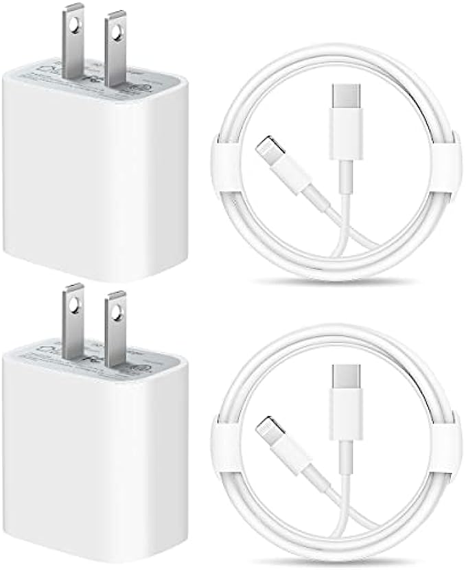 iPhone 11 12 13 Super Fast Charger [Apple MFi Certified] High Speed iPhone Charger 2-Pack 20W PD USB C 6FT Wall Charger Compatible with iPhone 13/13Pro/12/12 Pro/11/11Pro/XS/Max/XR/X/8/8 Plus,iPad