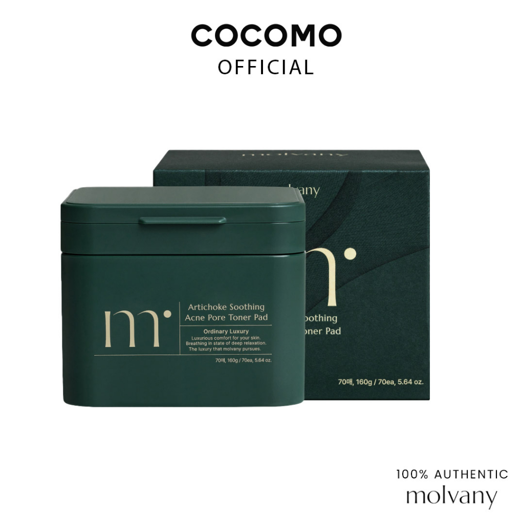 (MOLVANY) Artichoke Soothing Acne Pore Toner Pad 160ml  - COCOMO