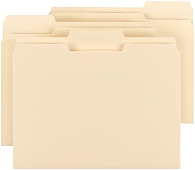 Smead Manila File Folder, 1/3-Cut Tab, Letter Size, 200 per Box (10382)