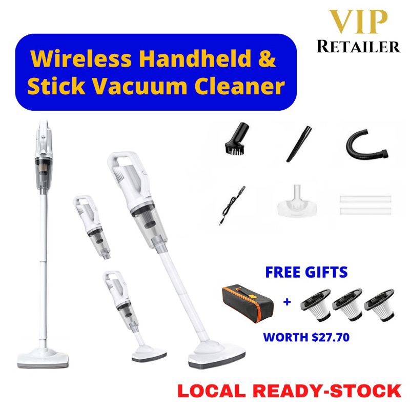 (VIP Retailer) Cordless Vacuum Cleaner | Car Home | Wet &amp; Dry Strong Suction 12000Pa Handheld Vacuum Cleaner 无线吸尘器 无线吸尘机