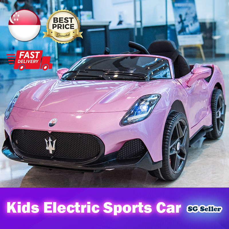 【SG Ready Stock】Maserati Kids Electric Sports Car★With Remote Control &amp; Keys▶Baked Paint Color√Children Ride On Toy Car√