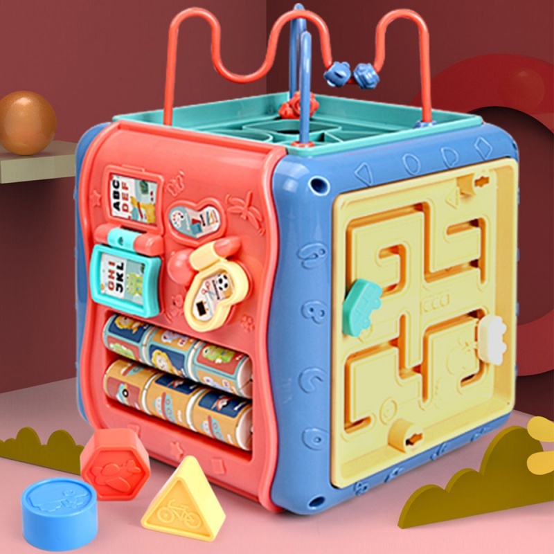 Baby hand drum baby toy children's music hand drum hexahedral early education educational rechargeable 0-1 years old June