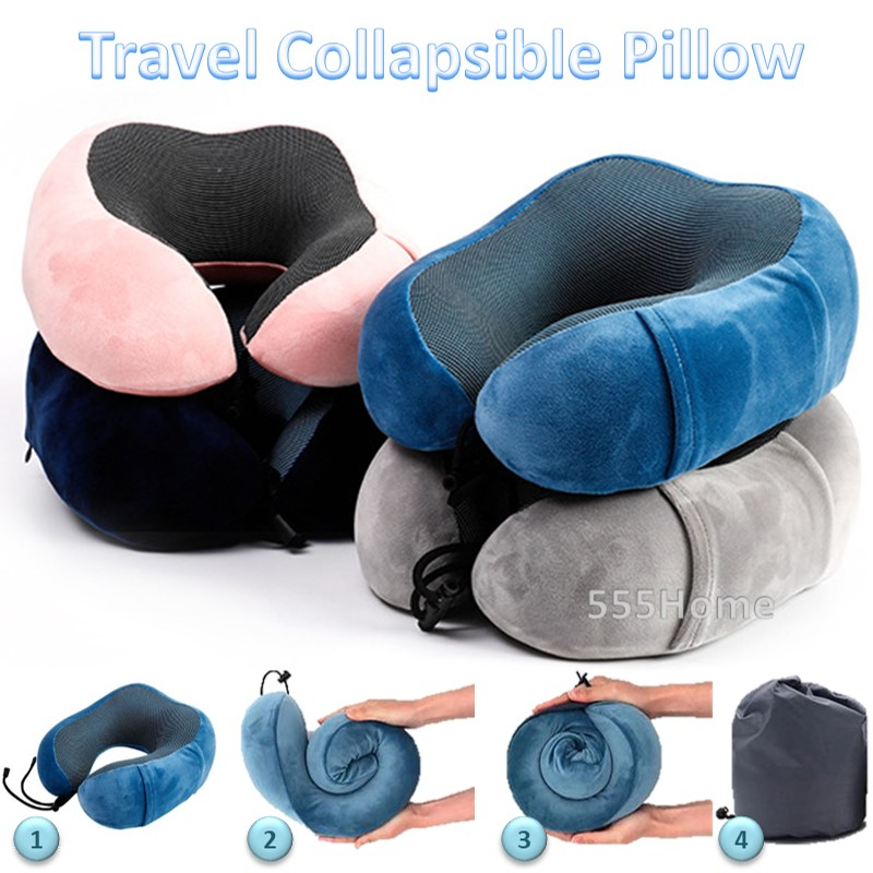 [SG] Travel Pillow / Memory Foam / Airplane Car Office Sleep Cushion