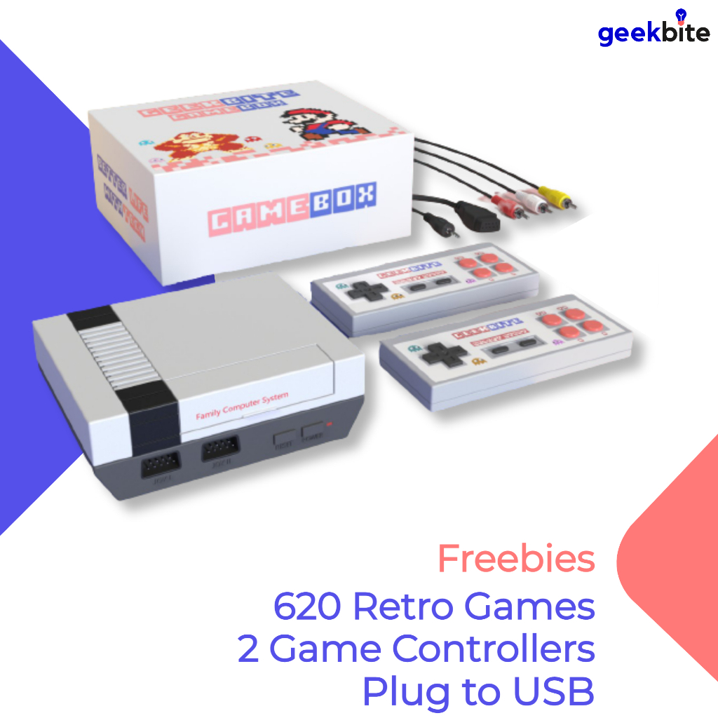 ✅ GeekBite GameBox USB Retro Game TV Console NES Classic (Latest SG popular Game Console)