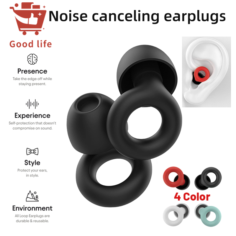 Noise Reducing Earplugs (-27dB) for Sleep, Focus, Study, Noise Sensitivity & Travel Reusable