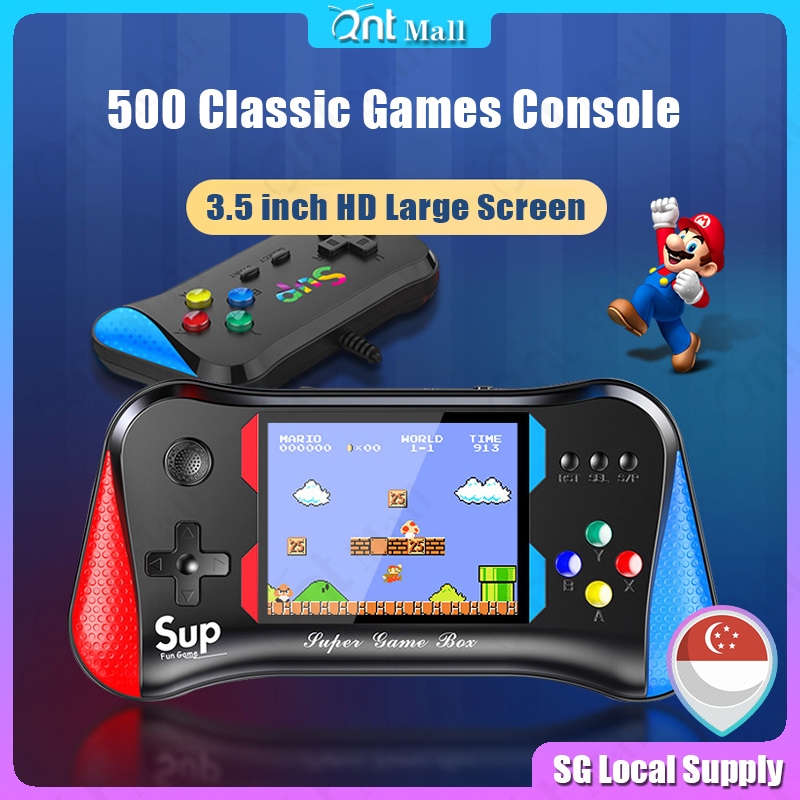 [SG READY STOCK] 500-in-1 Classic Game Console Portable Game Box 3.5 inch Retro Video Game Console Handheld Gamepad