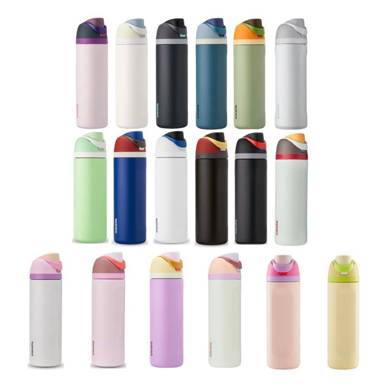 USA Owala FreeSip Stainless-Steel Water Bottle with Locking Push-Button Lid